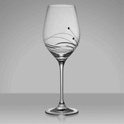Dartington Crystal Glitz Wine Glasses, 0.33L, Set of 2